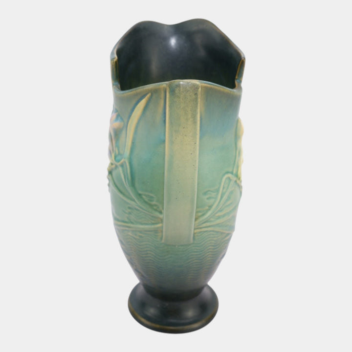Roseville Freesia Green 1945 Mid Century Modern Pottery Ceramic Ewer 20-10