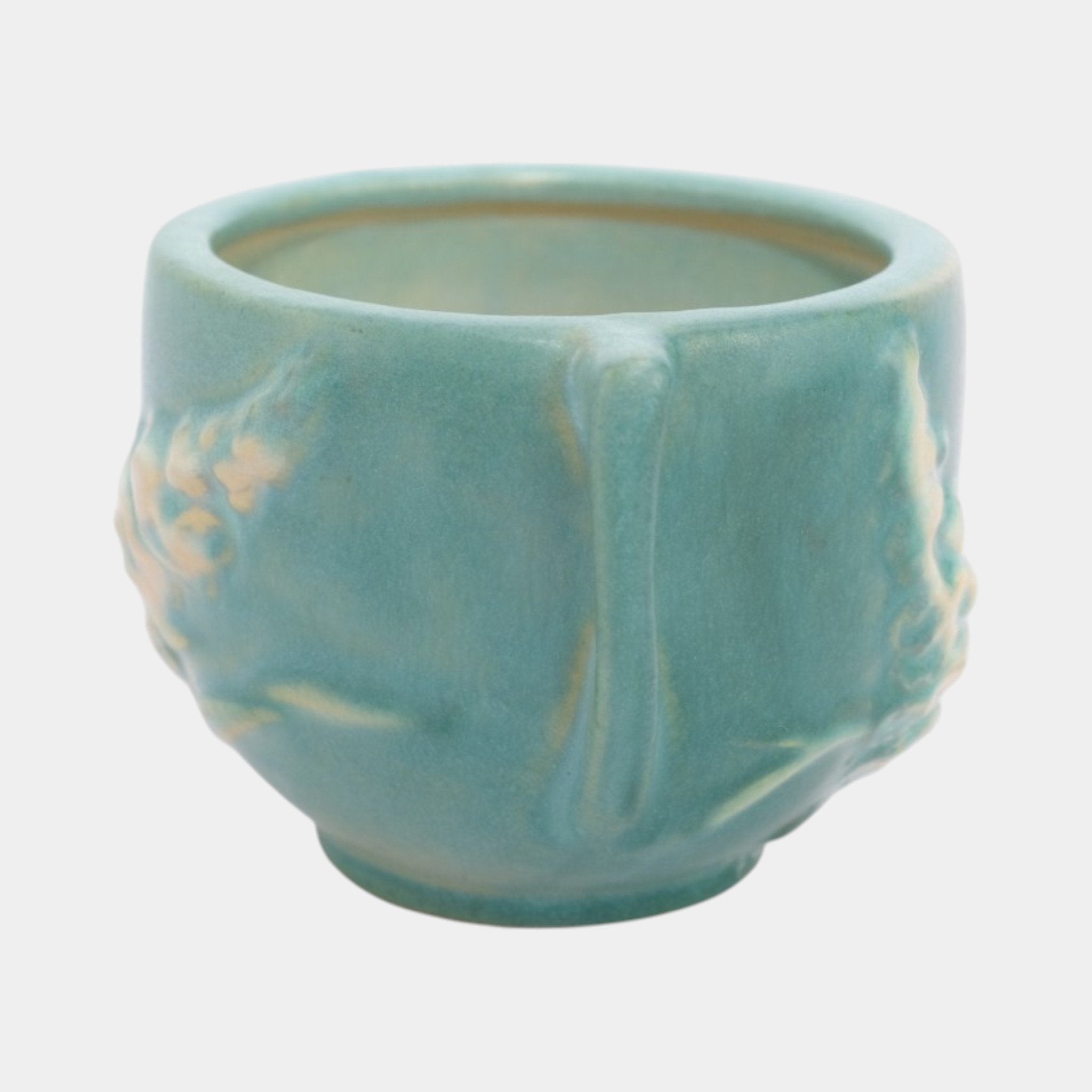 Roseville Foxglove Green 1942 Vintage Art Pottery Jardiniere