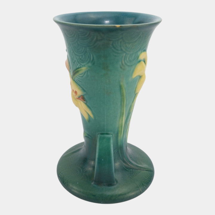 Roseville Zephyr Lily Green 1946 Mid Century Modern Ceramic Vase 136-9