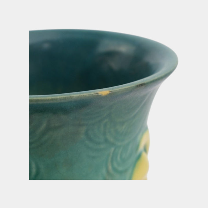 Roseville Zephyr Lily Green 1946 Mid Century Modern Ceramic Vase 136-9