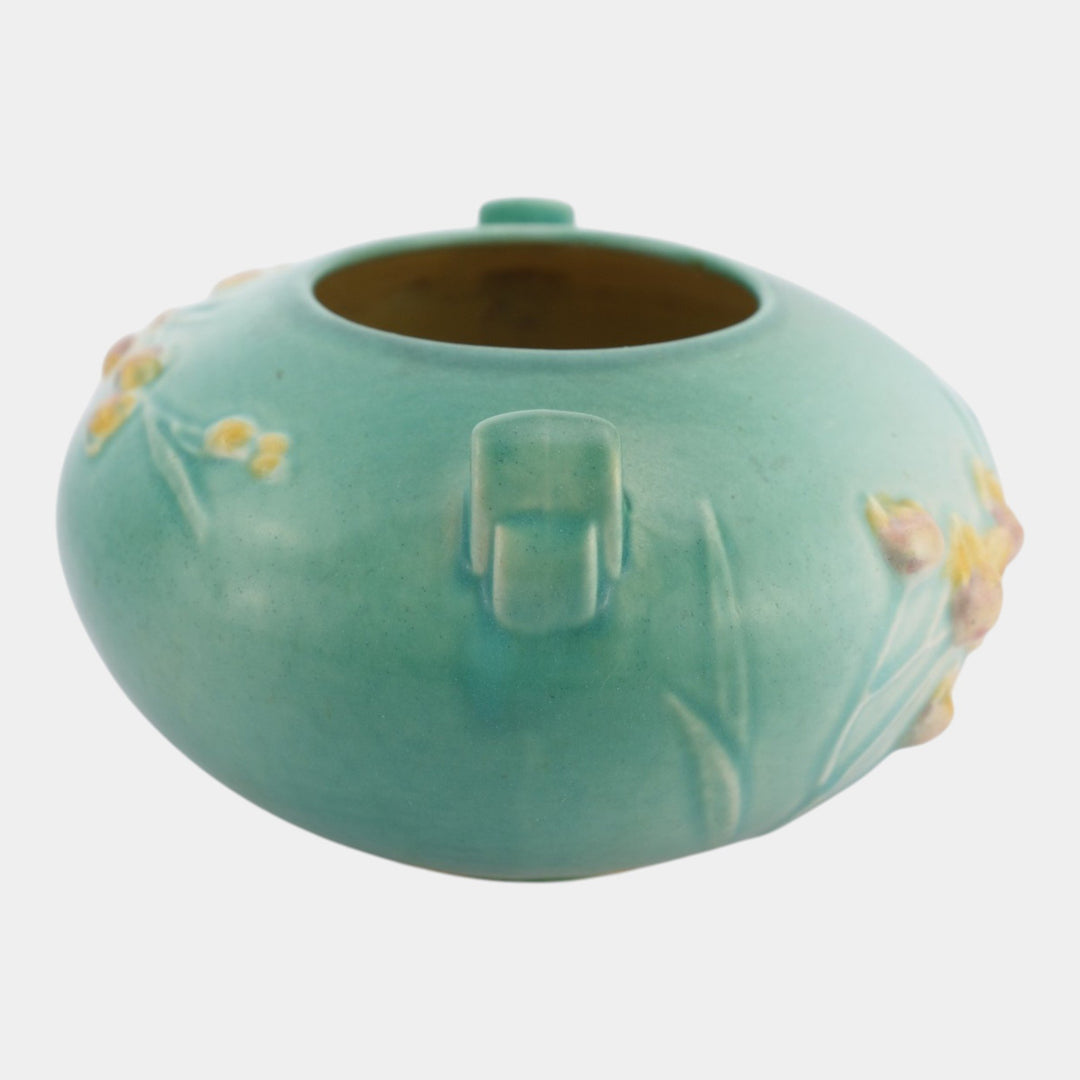Roseville Ixia Green 1937 Vintage Art Deco Pottery Ceramic Planter Bowl 326-4