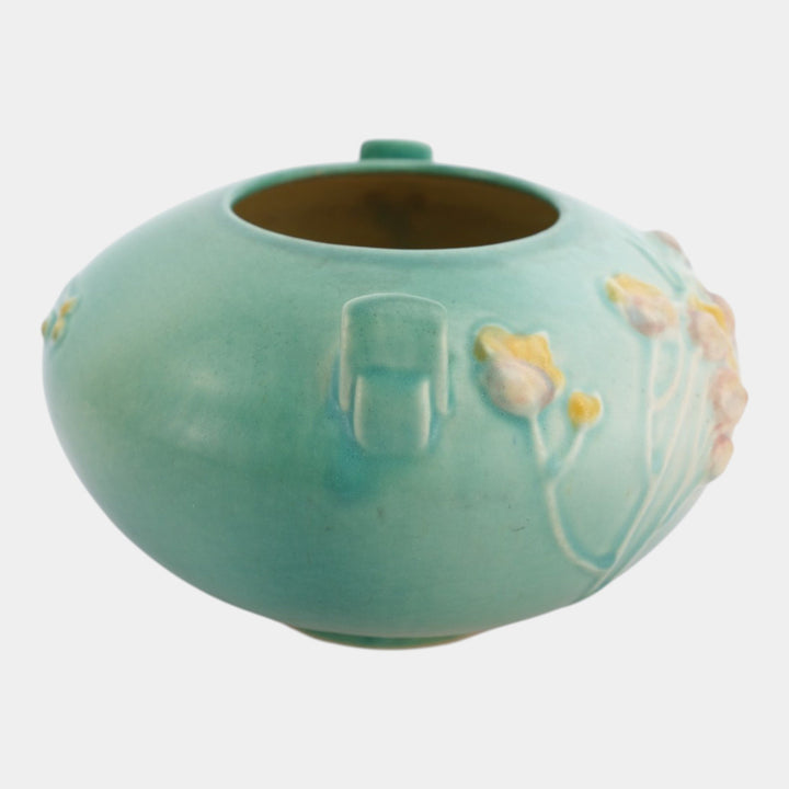 Roseville Ixia Green 1937 Vintage Art Deco Pottery Ceramic Planter Bowl 326-4