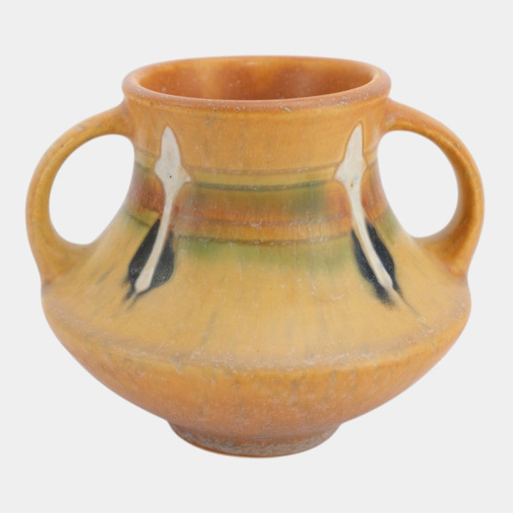 Roseville Montacello Tan 1931 Vintage Arts And Crafts Pottery Ceramic Vase 555-4