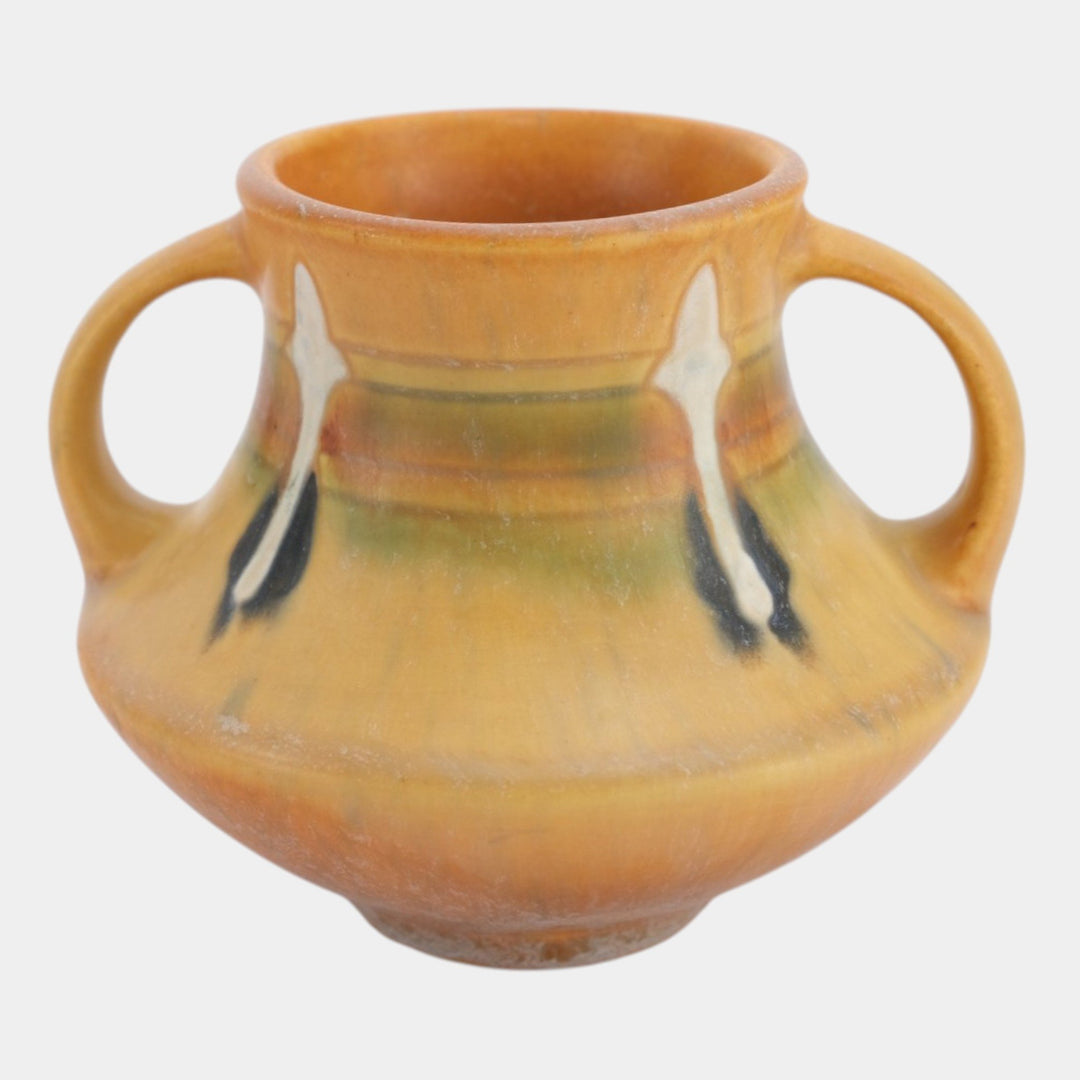 Roseville Montacello Tan 1931 Vintage Arts And Crafts Pottery Ceramic Vase 555-4