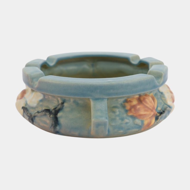 Roseville Magnolia Blue 1943 Vintage Art Pottery Ceramic Ashtray 28