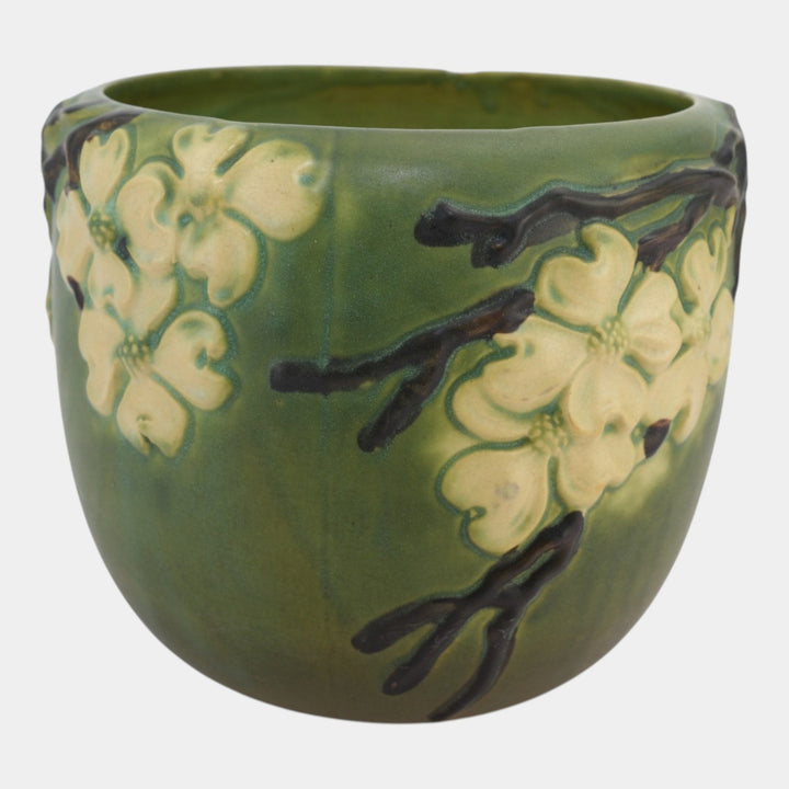 Roseville Dogwood Smooth 1920 Vintage Art Pottery Jardiniere Planter 590-8