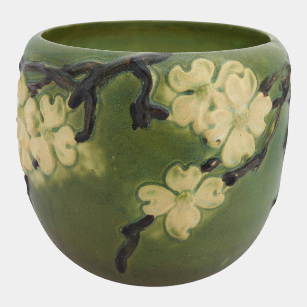 Roseville Dogwood Smooth 1920 Vintage Art Pottery Jardiniere Planter 590-8