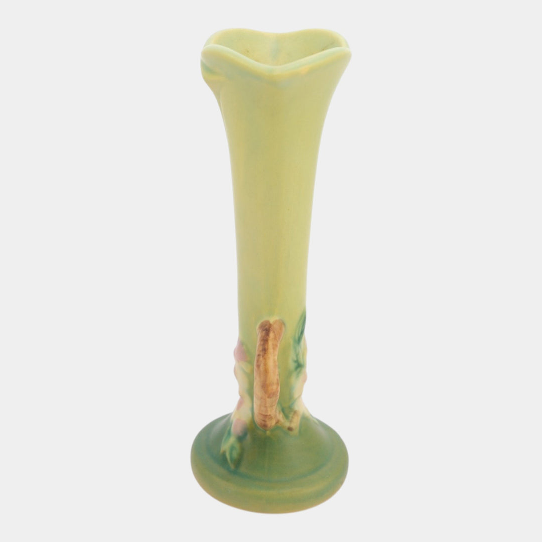 Roseville Apple Blossom Green 1949 Vintage Art Pottery Ceramic Bud Vase 379-7