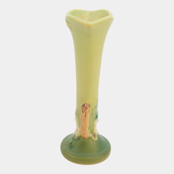 Roseville Apple Blossom Green 1949 Vintage Art Pottery Ceramic Bud Vase 379-7