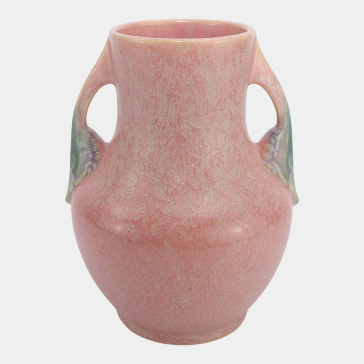 Roseville Tuscany Pink 1927 Vintage Art Deco Pottery Ceramic Flower Vase 346-9
