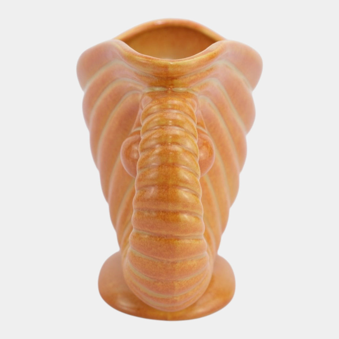 Roseville Capri Orange 1953 Mid Century Modern Pottery Cornucopia Planter 556-6