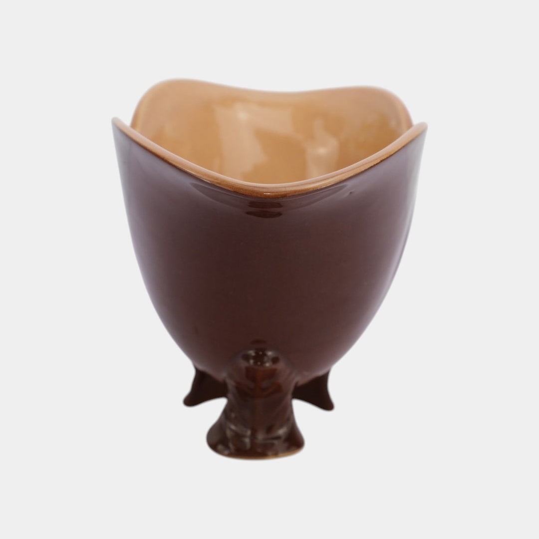 Roseville Mayfair Brown 1952 Vintage Art Pottery Ceramic Planter Bowl 1009-8