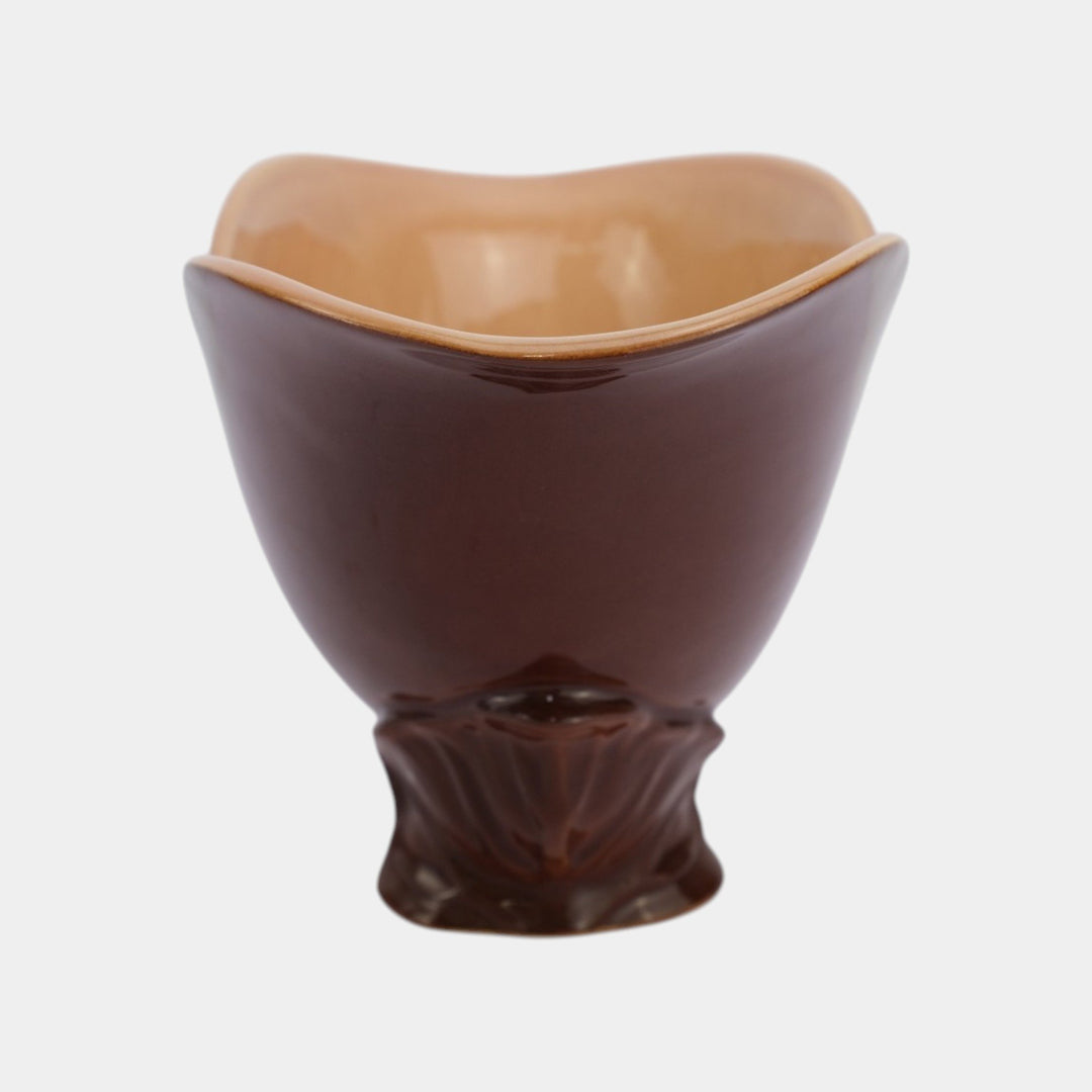Roseville Mayfair Brown 1952 Vintage Art Pottery Ceramic Planter Bowl 1009-8