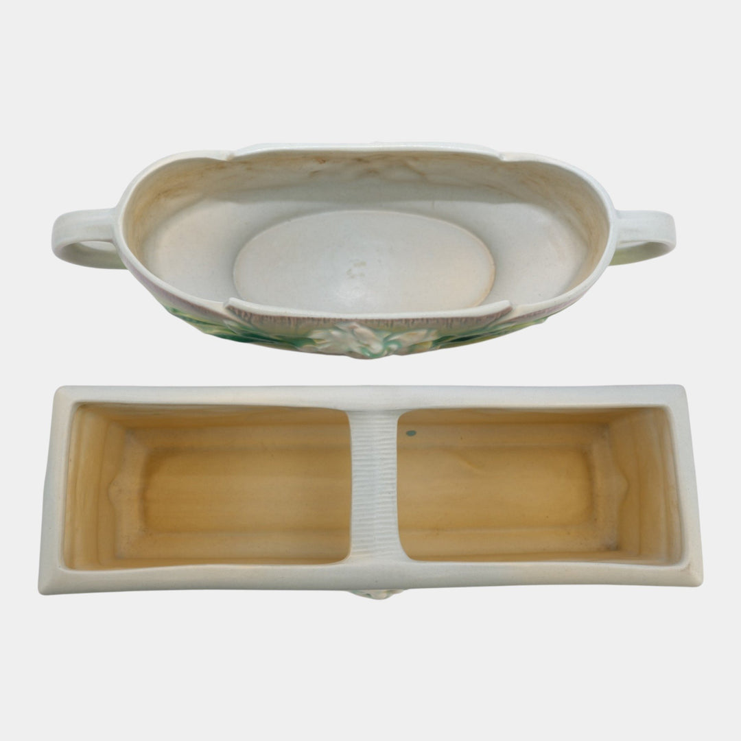 Roseville Gardenia Gray 1950 Mid Century Modern Console Bowls 628-10 669-12