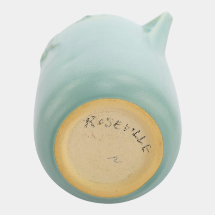 Roseville Velmoss II Green 1935 Vintage Art Deco Pottery Ceramic Vase 714-6
