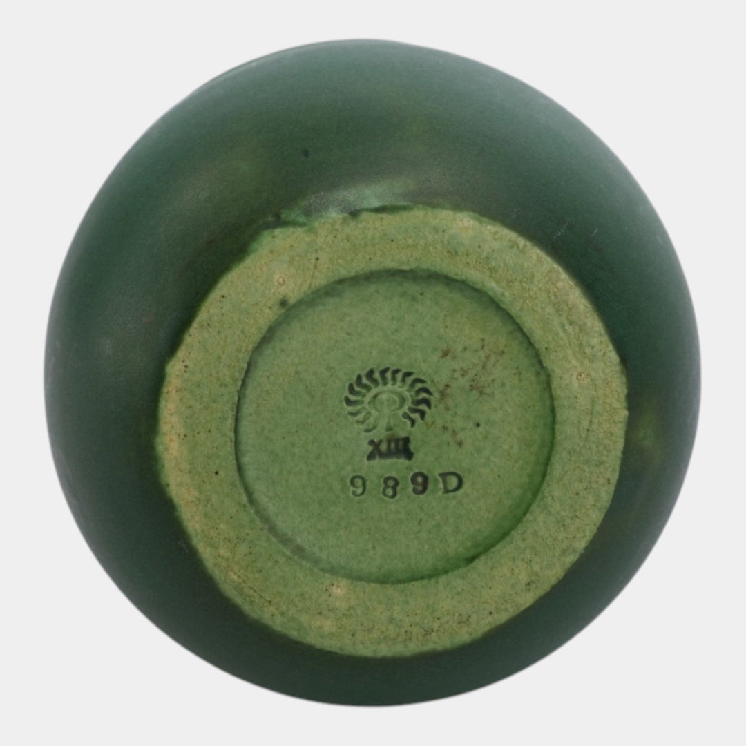 Rookwood 1913 Vintage Arts And Crafts Pottery Matte Green Ceramic Vase 989D