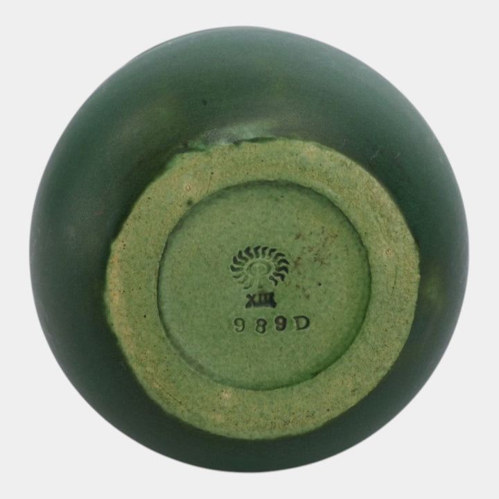 Rookwood 1913 Vintage Arts And Crafts Pottery Matte Green Ceramic Vase 989D