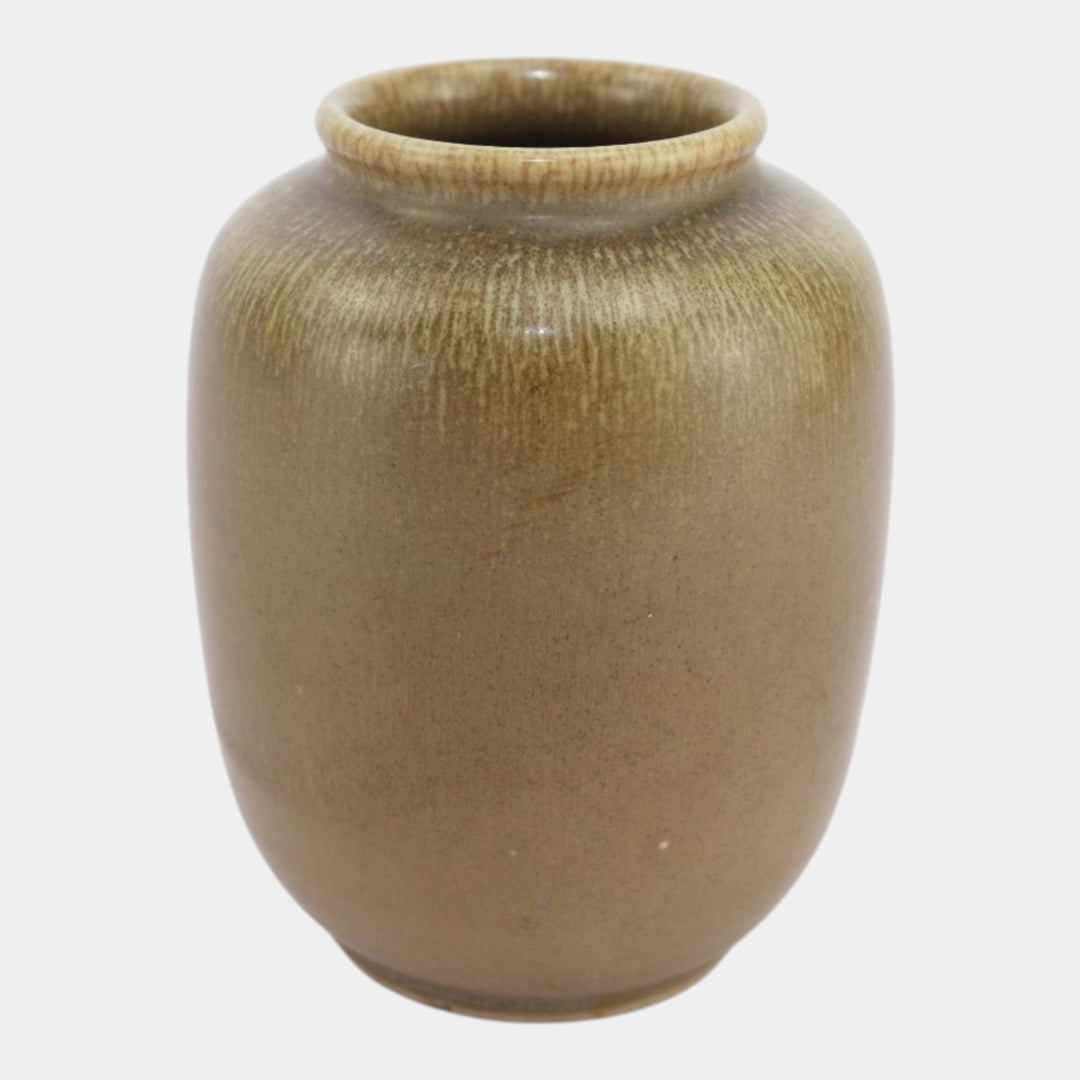 Rookwood 1937 Vintage Art Pottery Mottled Matte Brown Cabinet Vase 6197F