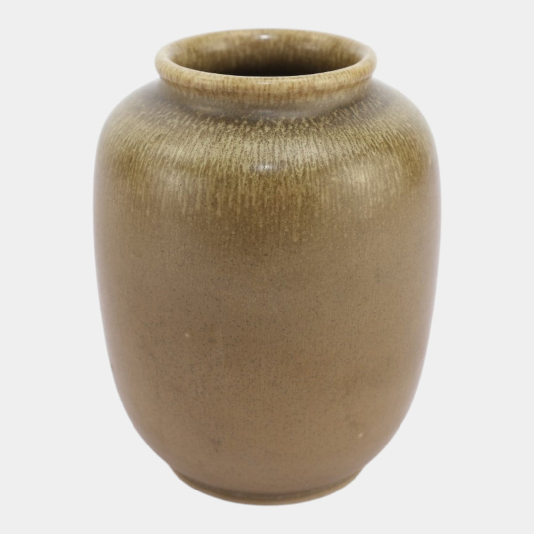 Rookwood 1937 Vintage Art Pottery Mottled Matte Brown Cabinet Vase 6197F