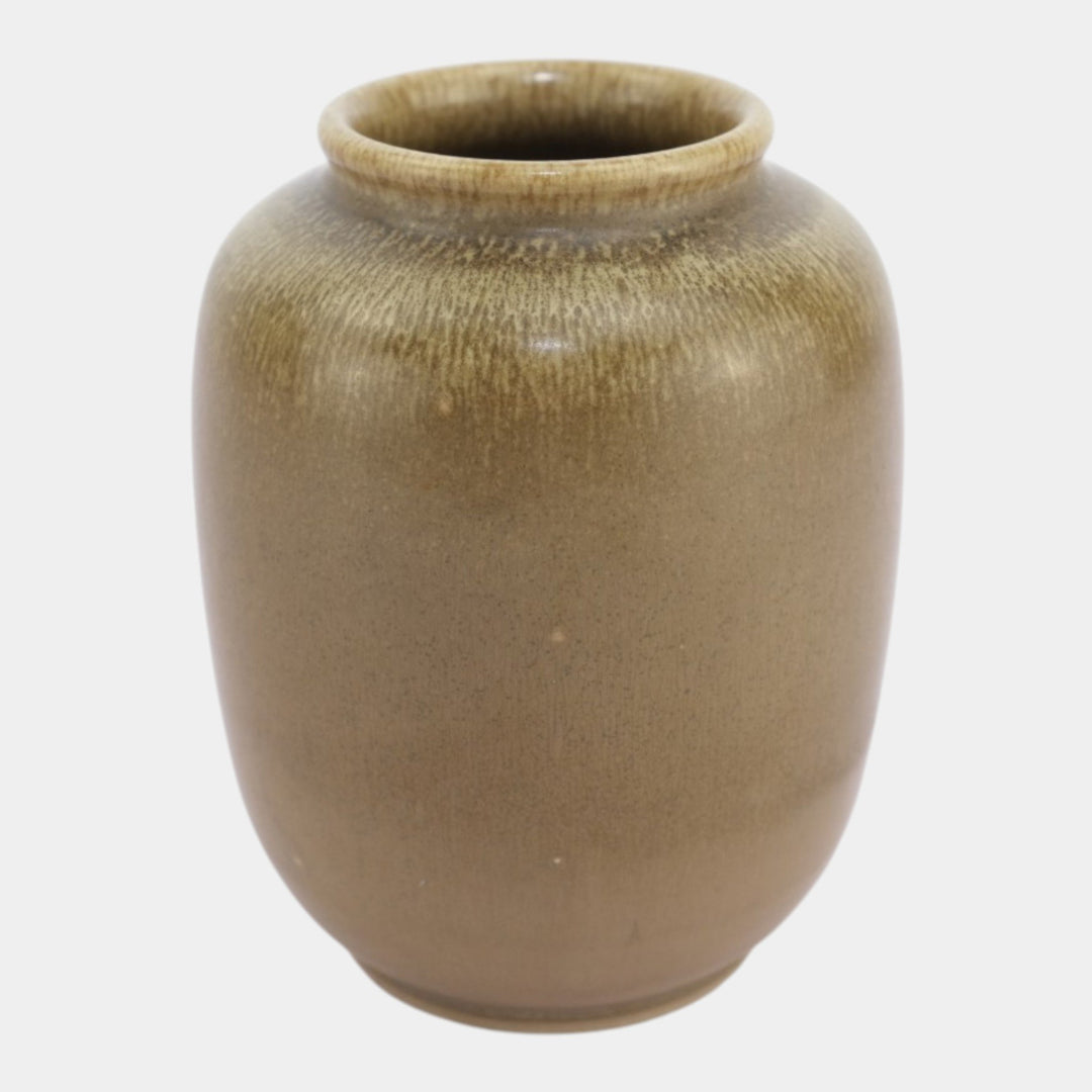 Rookwood 1937 Vintage Art Pottery Mottled Matte Brown Cabinet Vase 6197F