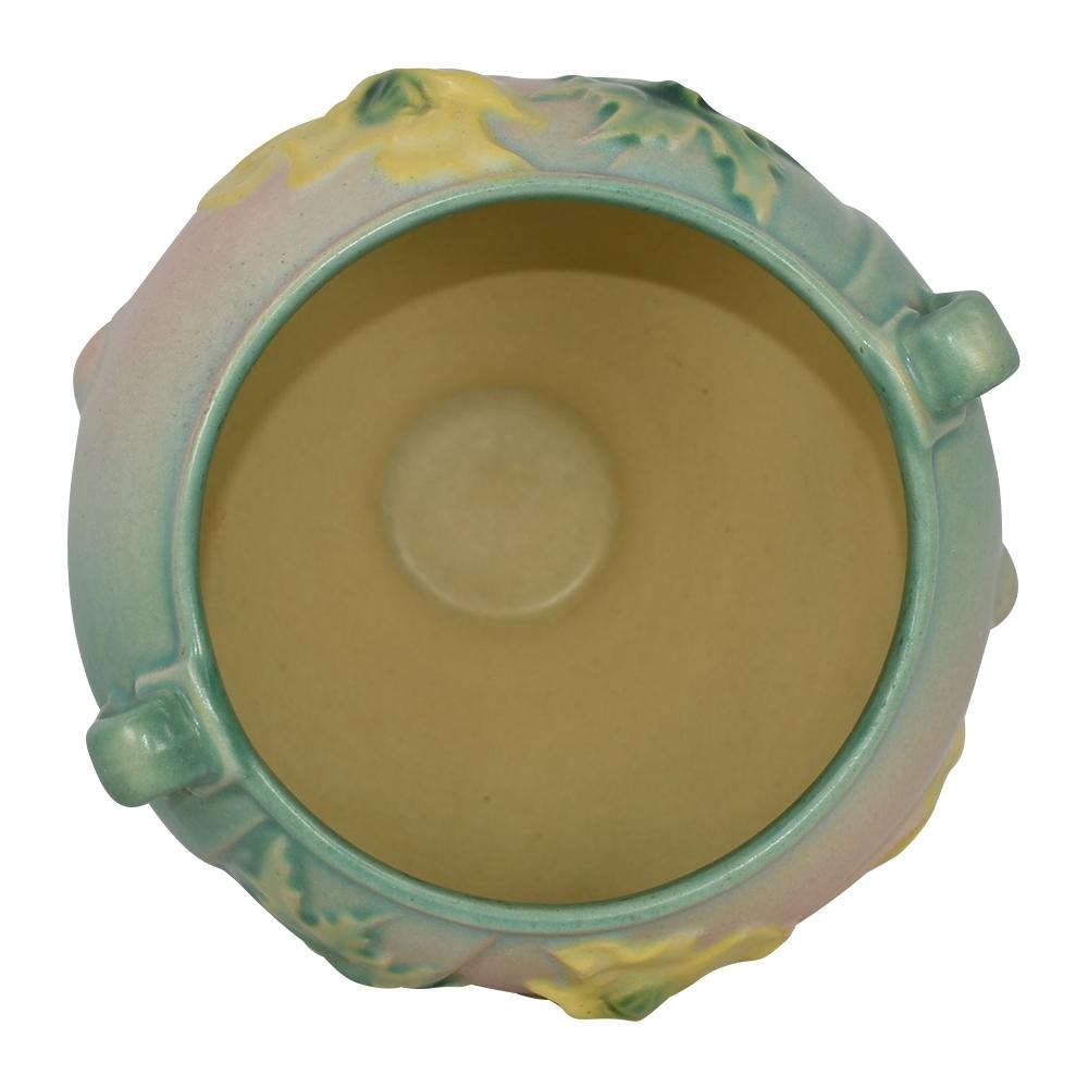 Roseville Poppy Green Vintage 1938 Art Pottery Jardiniere Planter 642-4