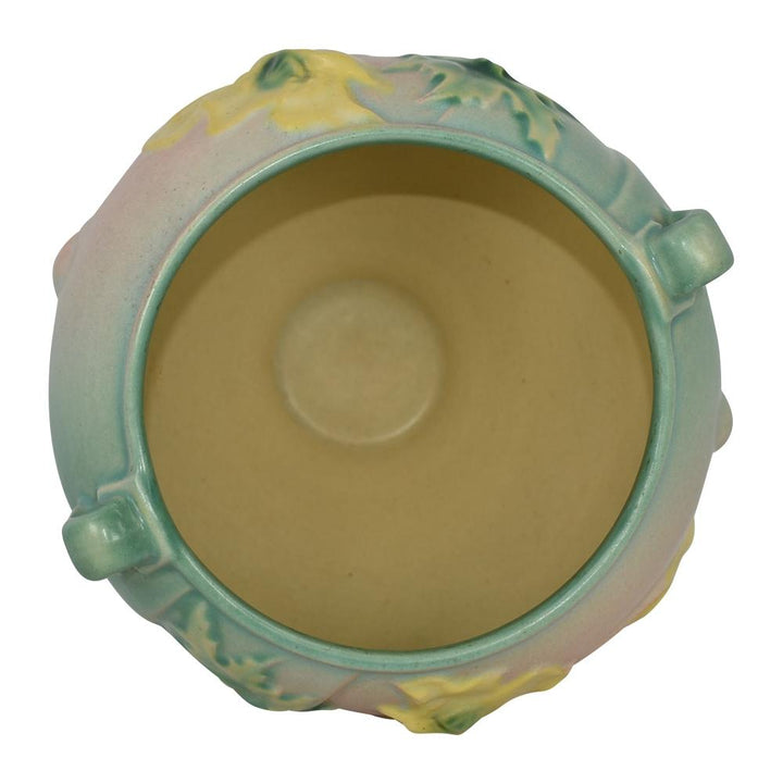 Roseville Poppy Green Vintage 1938 Art Pottery Jardiniere Planter 642-4