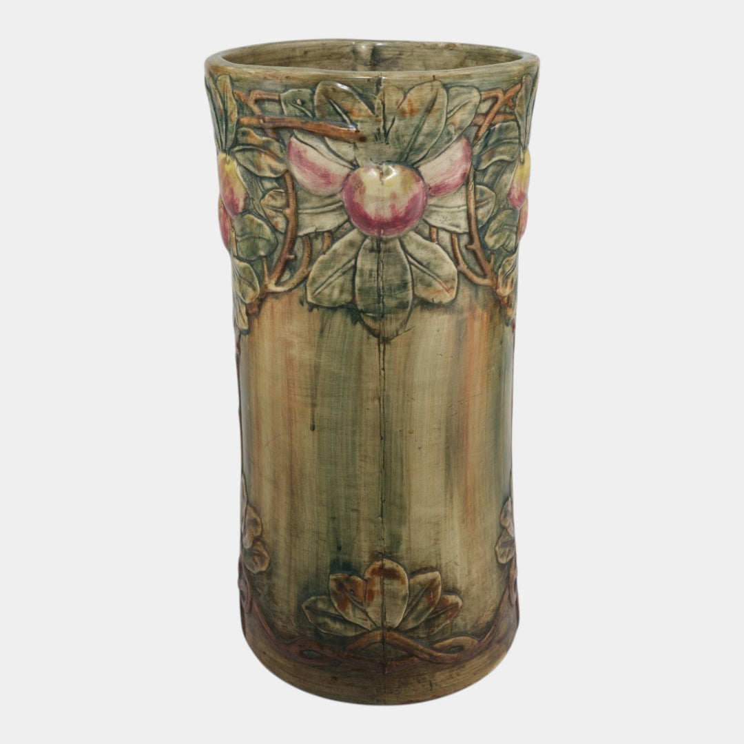 Weller Baldin Flemish 1915-20 Arts and Crafts Pottery Apple Tree Umbrella Stand