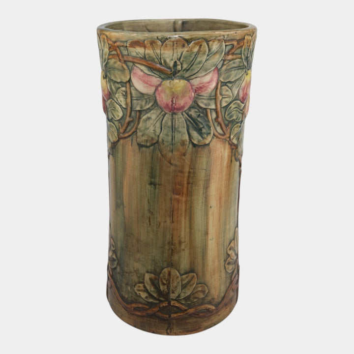 Weller Baldin Flemish 1915-20 Arts and Crafts Pottery Apple Tree Umbrella Stand