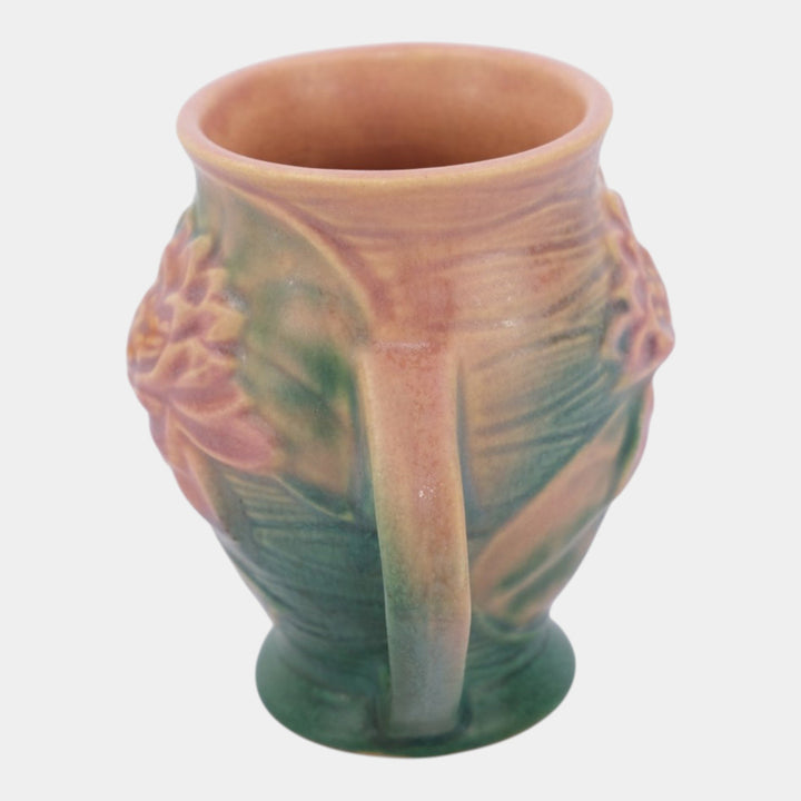 Roseville Water Lily Pink 1943 Vintage Art Pottery Ceramic Vase 71-4
