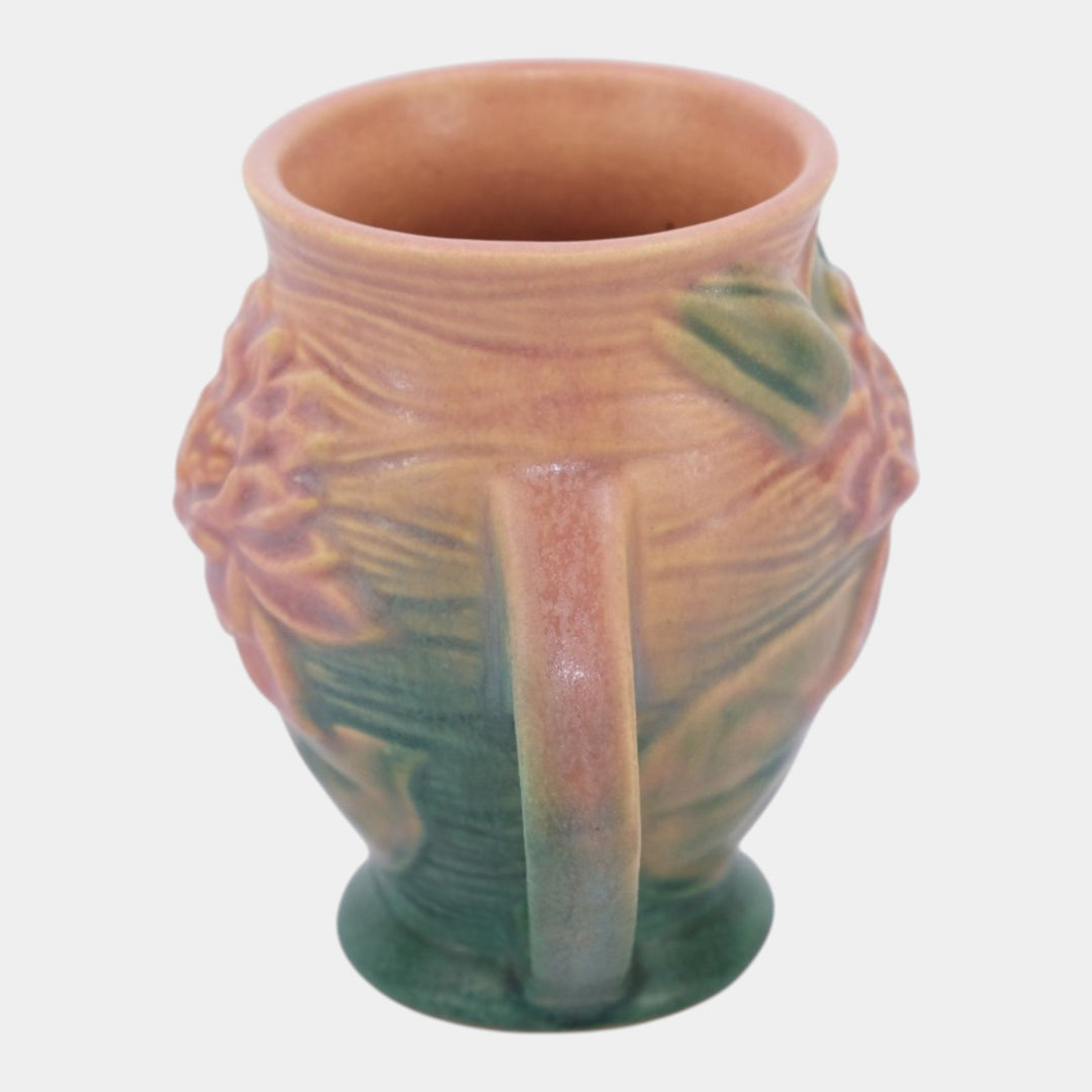Roseville Water Lily Pink 1943 Vintage Art Pottery Ceramic Vase 71-4