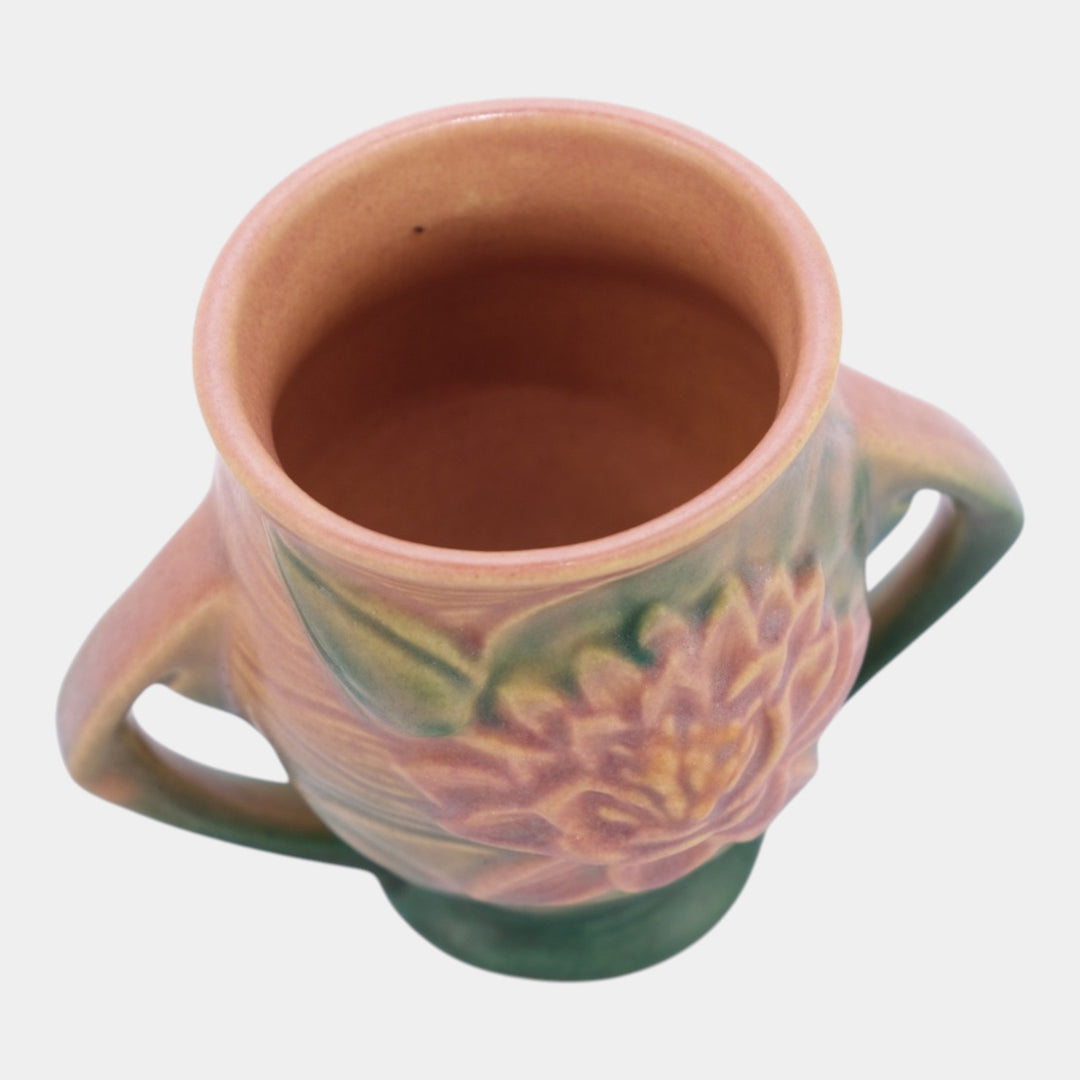 Roseville Water Lily Pink 1943 Vintage Art Pottery Ceramic Vase 71-4