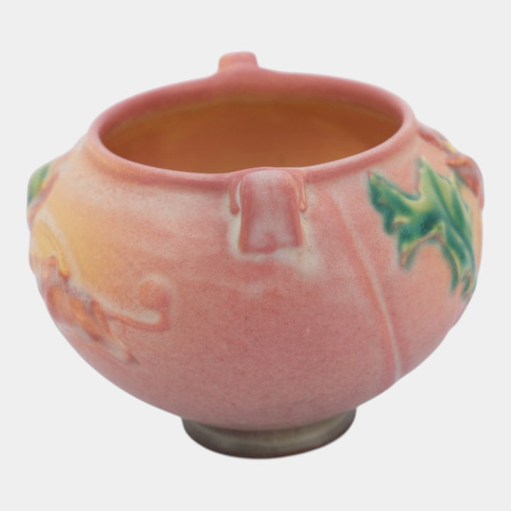 Roseville Poppy Pink 1938 Vintage Art Deco Pottery Jardiniere Planter 642-3