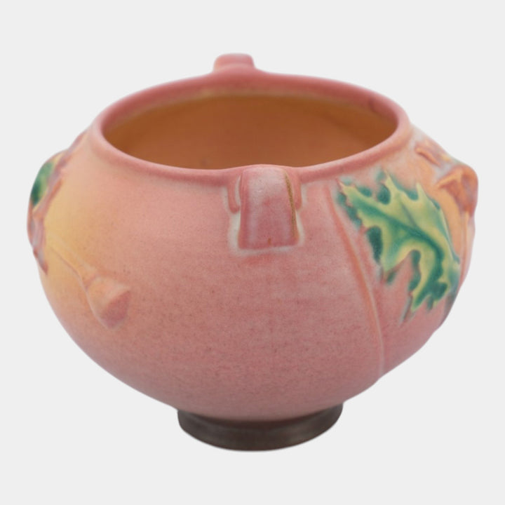 Roseville Poppy Pink 1938 Vintage Art Deco Pottery Jardiniere Planter 642-3