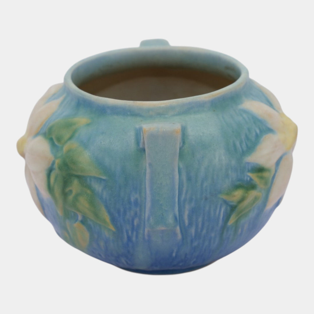 Roseville Clematis Blue 1944 Vintage Art Pottery Jardiniere Planter 455-4