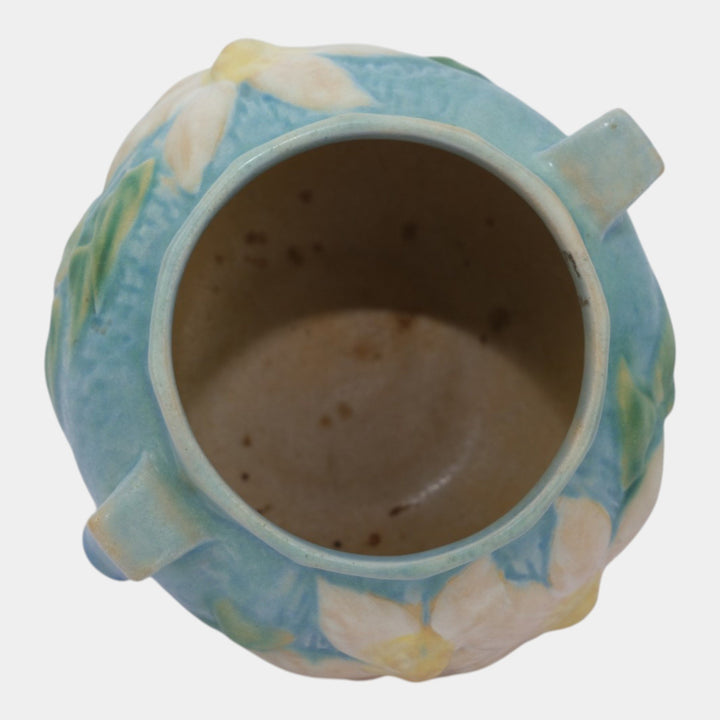 Roseville Clematis Blue 1944 Vintage Art Pottery Jardiniere Planter 455-4