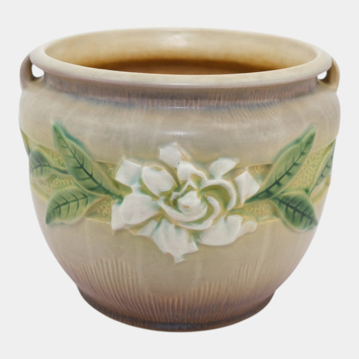 Roseville Gardenia Gray 1950 Mid Century Modern Ceramic Jardiniere Planter 601-6