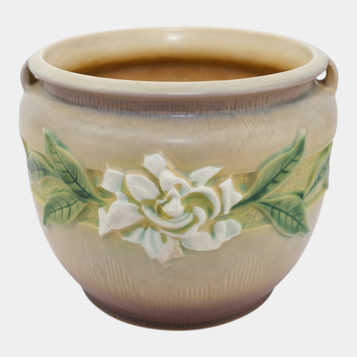 Roseville Gardenia Gray 1950 Mid Century Modern Ceramic Jardiniere Planter 601-6