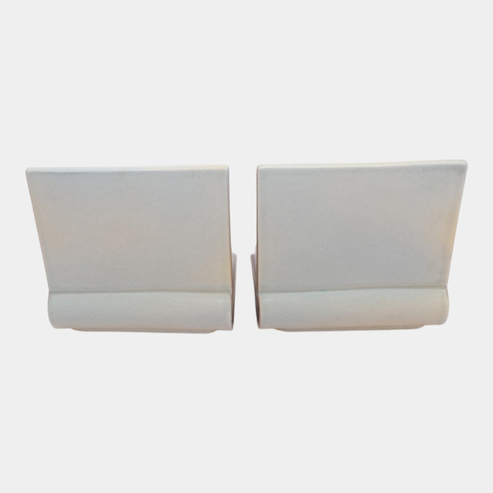 Roseville Gardenia Gray 1950 Mid Century Modern Ceramic Bookends 659