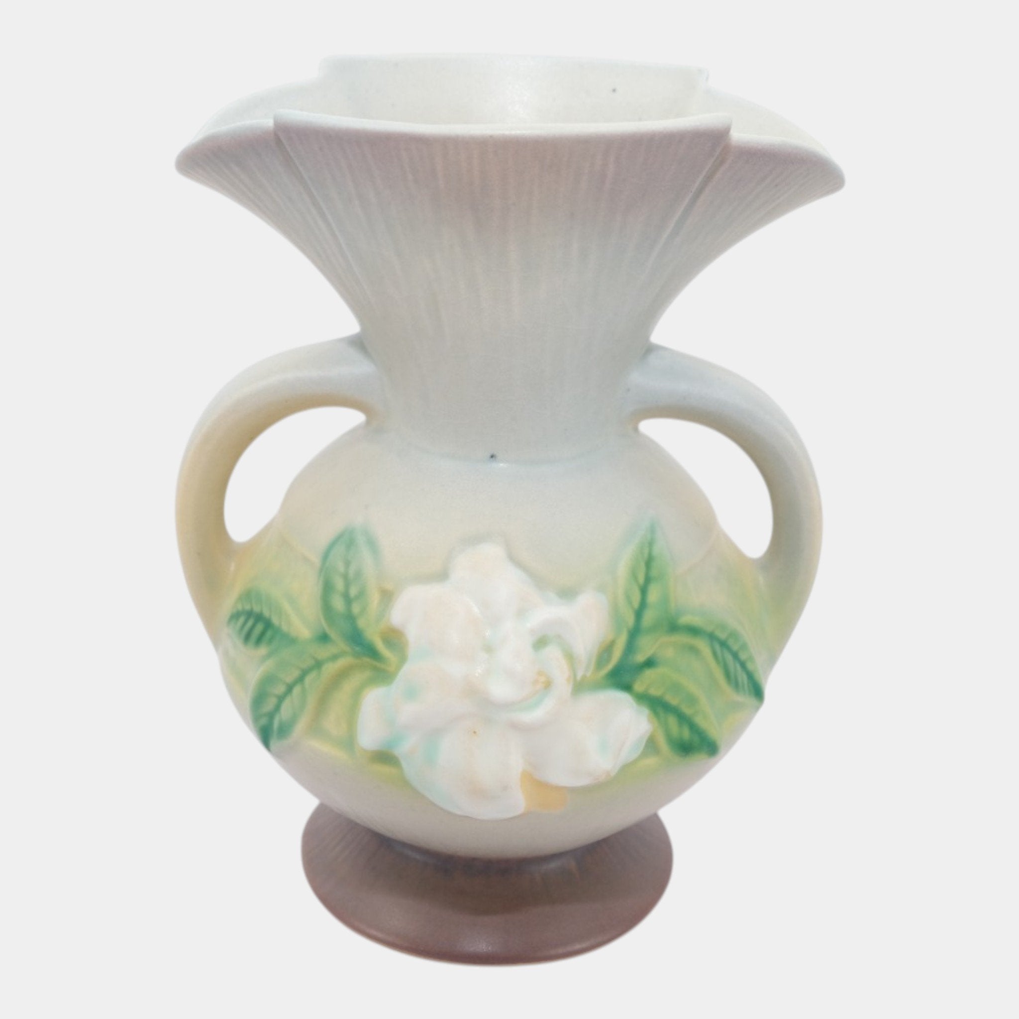 Roseville Gardenia Gray 1950 Mid Century Modern Ceramic Vase 684-8