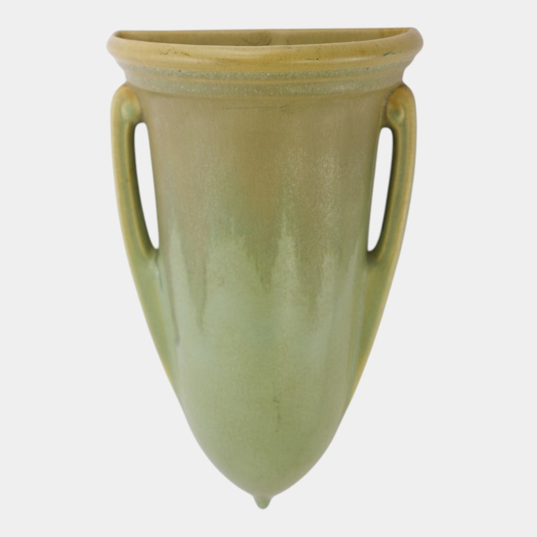 Roseville Carnelian I Green 1926 Vintage Art Pottery Ceramic Wall Pocket 1248-8
