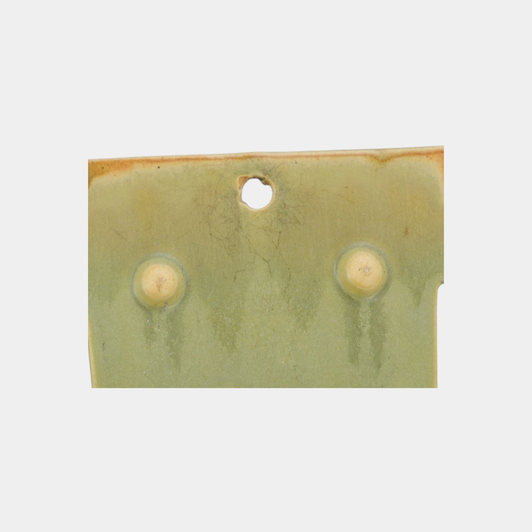 Roseville Carnelian I Green 1926 Vintage Art Pottery Ceramic Wall Pocket 1248-8