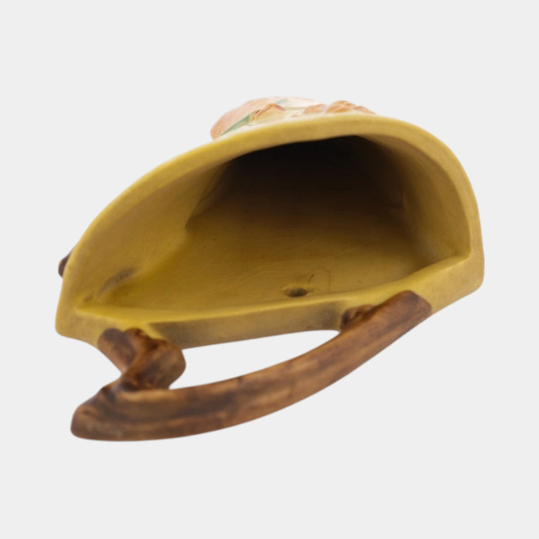 Roseville Bittersweet Yellow 1951 Vintage Art Pottery Ceramic Wall Pocket 866-7
