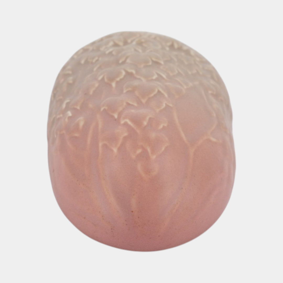 Rookwood 1921 Vintage Arts And Crafts Pottery Pink Leaf Ceramic Wall Pocket 1389