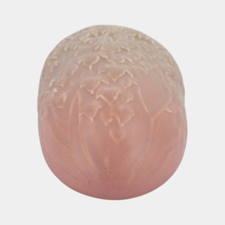 Rookwood 1921 Vintage Arts And Crafts Pottery Pink Leaf Ceramic Wall Pocket 1389