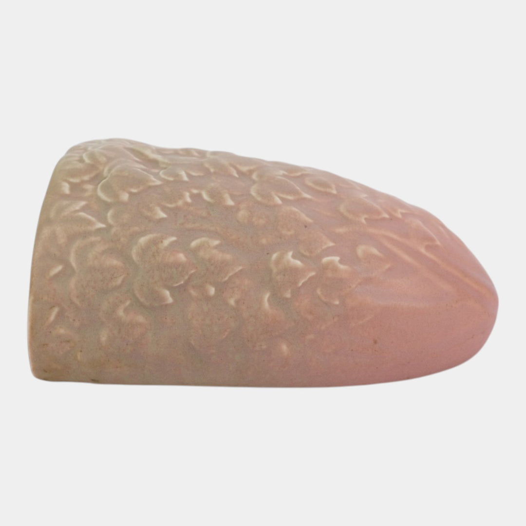 Rookwood 1921 Vintage Arts And Crafts Pottery Pink Leaf Ceramic Wall Pocket 1389