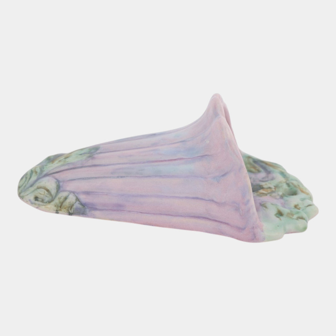 Weller Sabrinian 1920s Vintage Art Pottery Pastel Pink Purple Wall Pocket