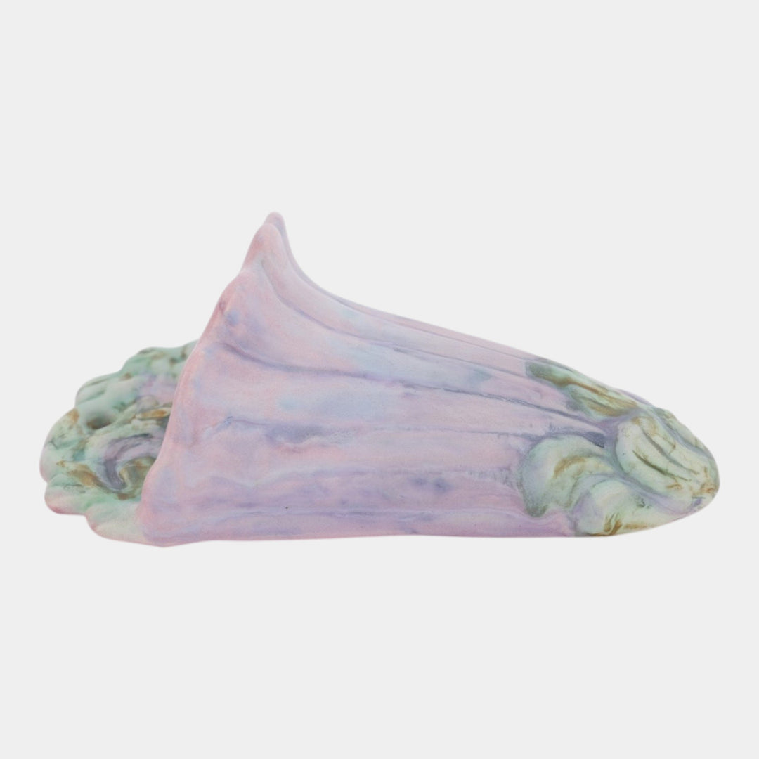 Weller Sabrinian 1920s Vintage Art Pottery Pastel Pink Purple Wall Pocket