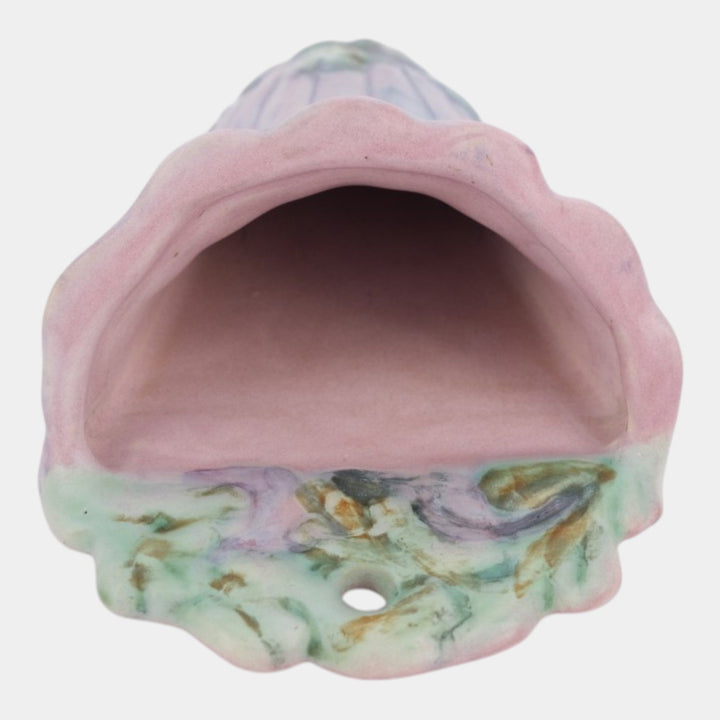 Weller Sabrinian 1920s Vintage Art Pottery Pastel Pink Purple Wall Pocket