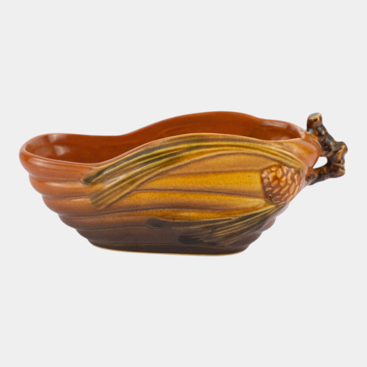 Roseville Pine Cone Brown 1940 Mid Century Modern Pottery Ceramic Planter 455-6