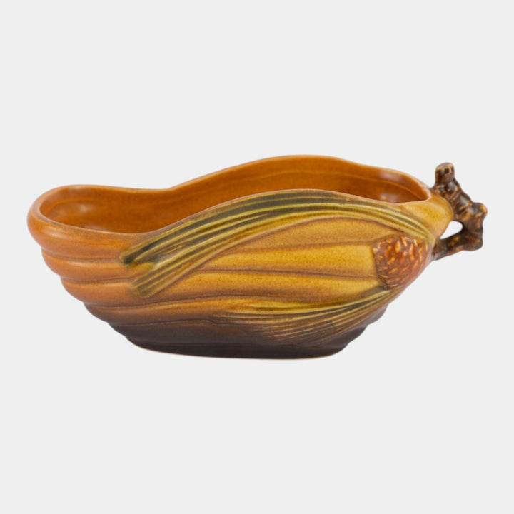 Roseville Pine Cone Brown 1940 Mid Century Modern Pottery Ceramic Planter 455-6